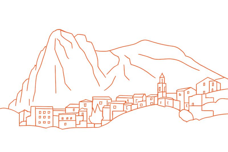 Illustration of Finestrat and Puig Campana